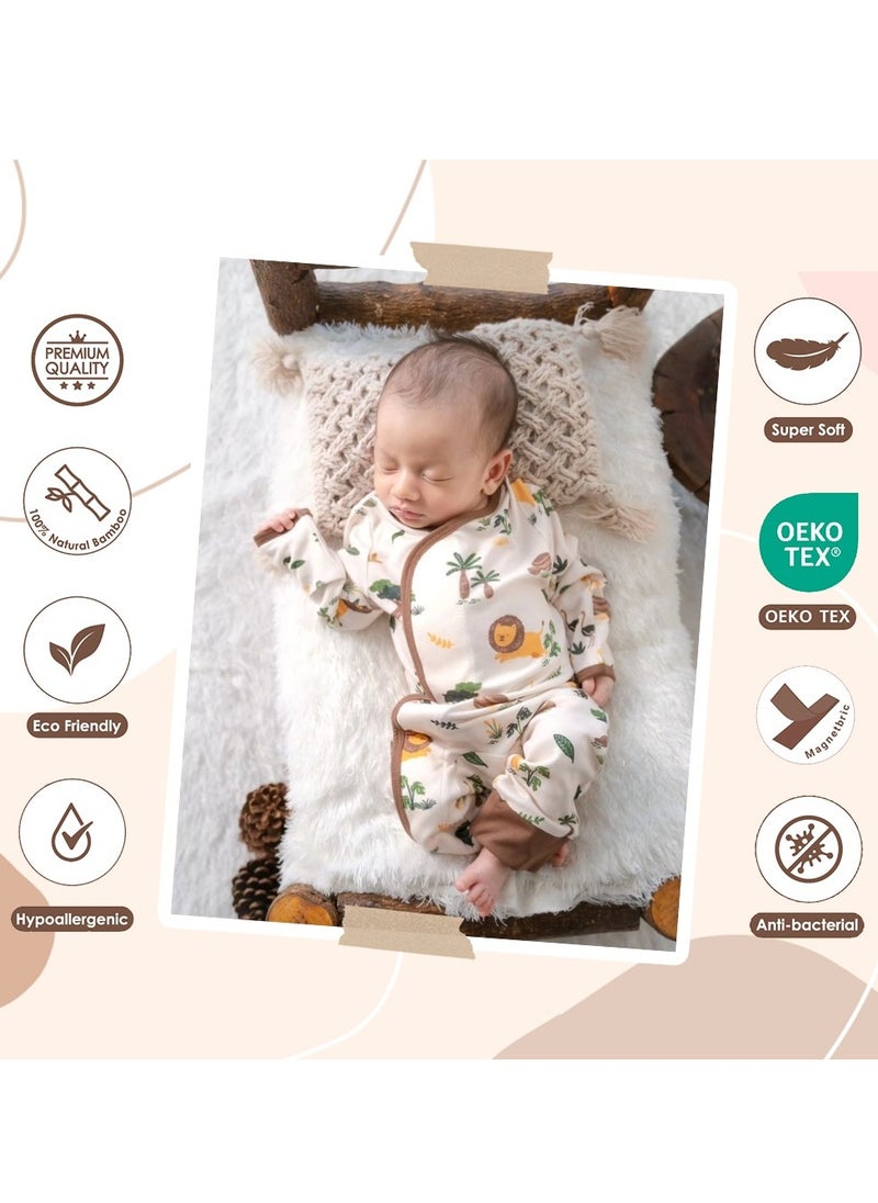 Snow Owl Baby Romper Suit - 9 Patterns Selection (0-3 / 3-6 Months) - Lion Jungle, 3 - 6 Months
