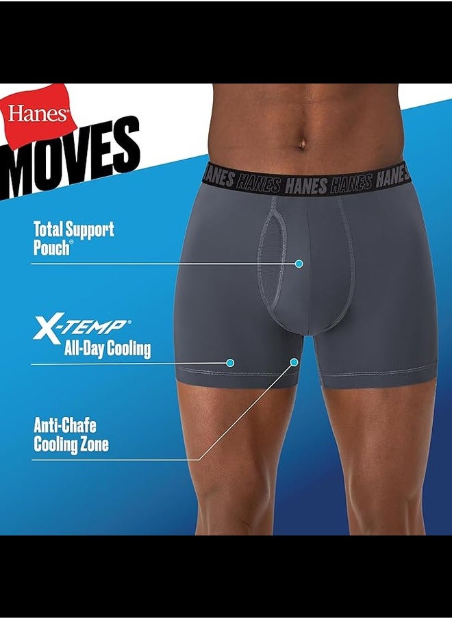 MNSBB3 Boxer Brief Mens Hanes P3 MRL Moves Nylon Spandex