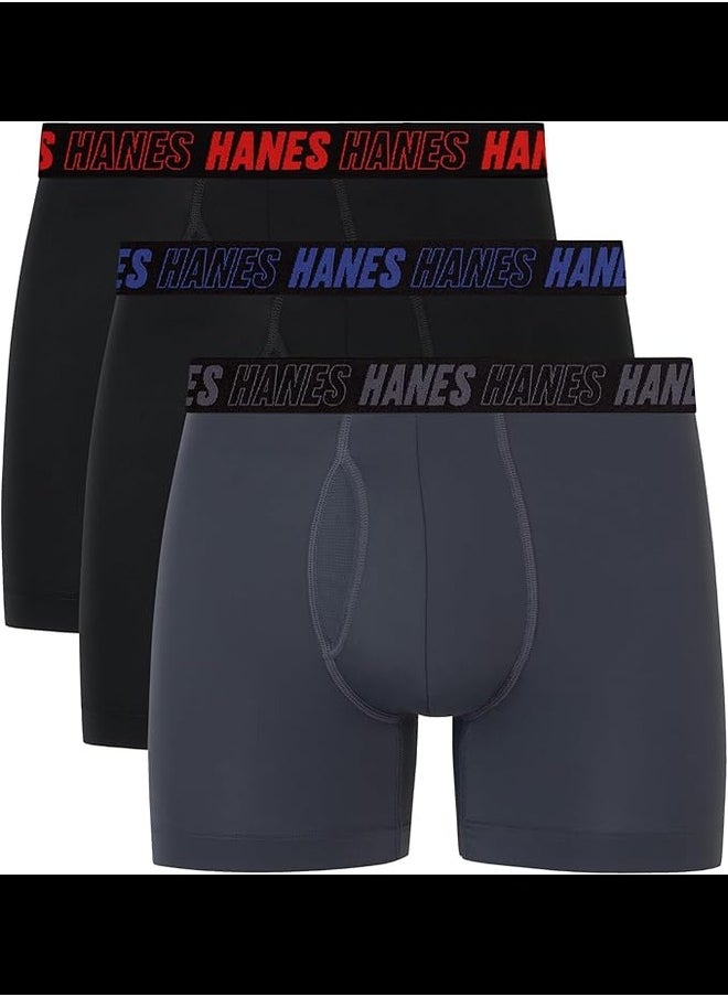 MNSBB3 Boxer Brief Mens Hanes P3 MRL Moves Nylon Spandex