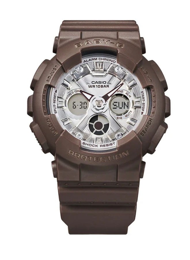 Women's Analog-Digital Watch, 100M Water Resistant, Brown Resin Band BA-130SW-5ADR
