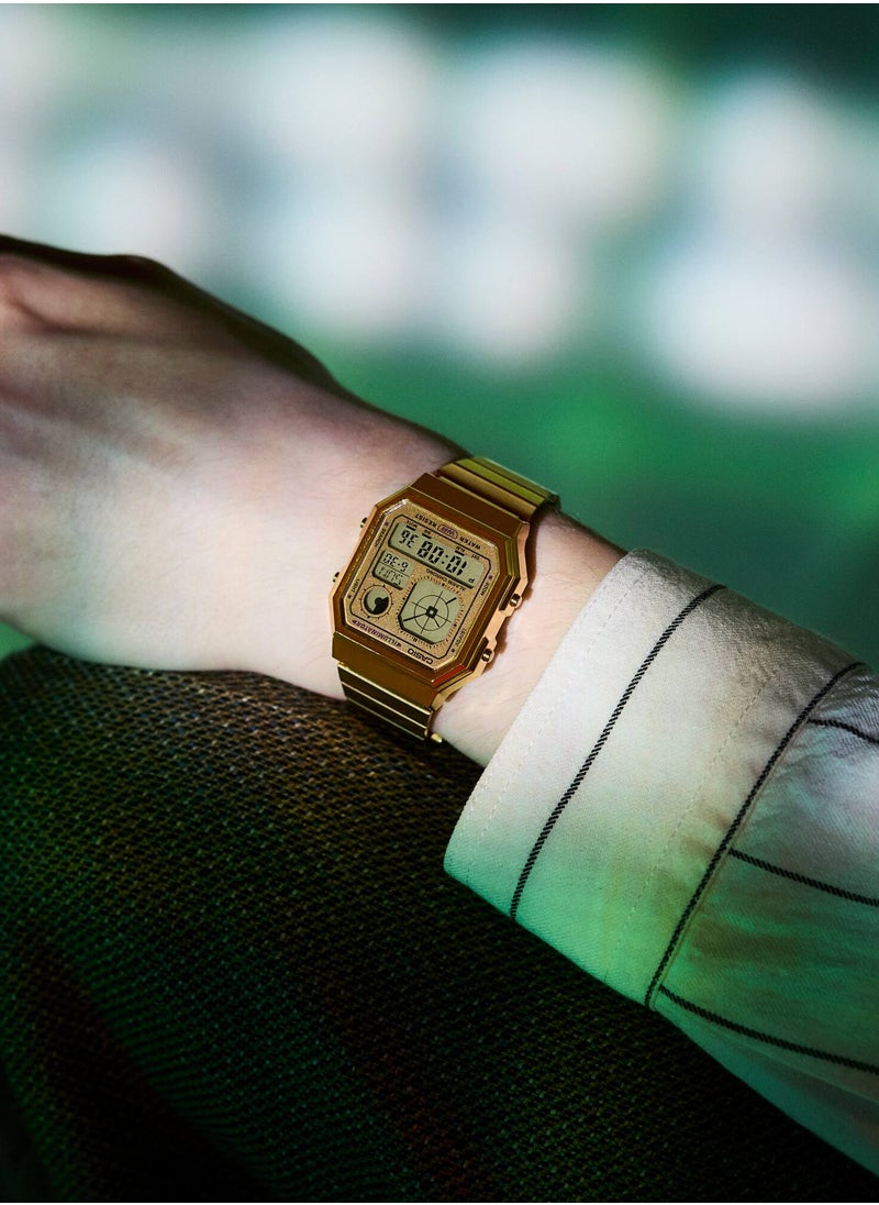 Casio Vintage Gold Stainless Steel Unisex Watch A130WEG-9A