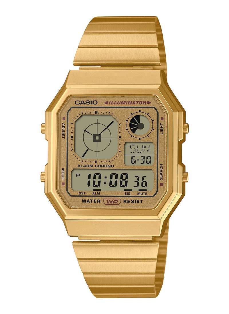 Casio Vintage Gold Stainless Steel Unisex Watch A130WEG-9A