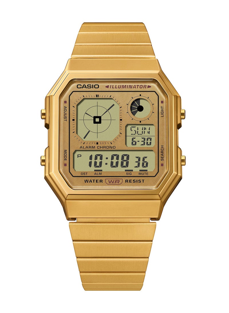 Casio Vintage Gold Stainless Steel Unisex Watch A130WEG-9A