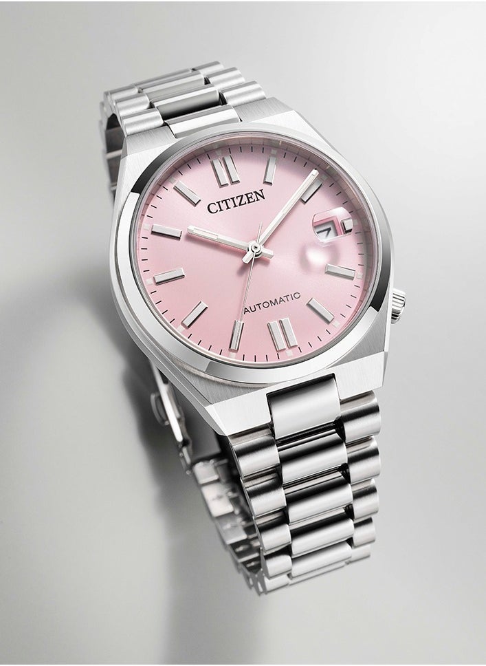 Citizen Tsuyosa 37mm NJ0200-50Z Stainless Steel Automatic Watch Pastel Pink Sunray Dial and Sapphire Crystal​ 2025-Release