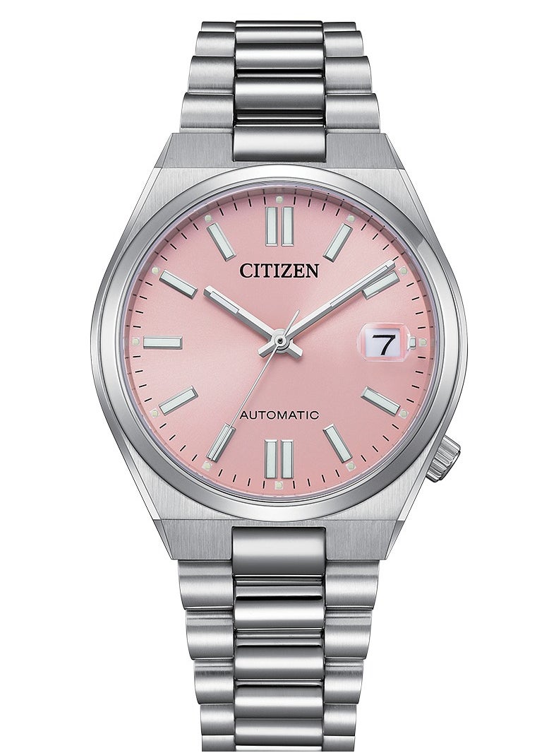 Citizen Tsuyosa 37mm NJ0200-50Z Stainless Steel Automatic Watch Pastel Pink Sunray Dial and Sapphire Crystal​ 2025-Release