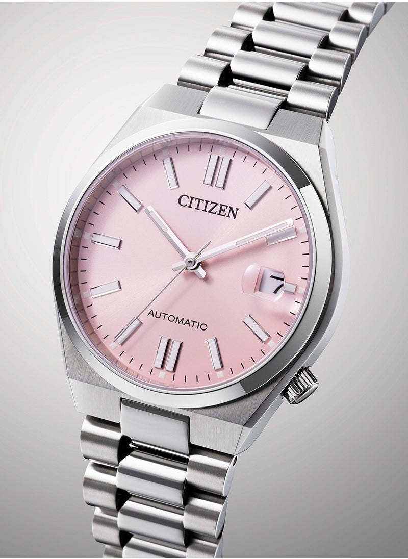 Citizen Tsuyosa 37mm NJ0200-50Z Stainless Steel Automatic Watch Pastel Pink Sunray Dial and Sapphire Crystal​ 2025-Release
