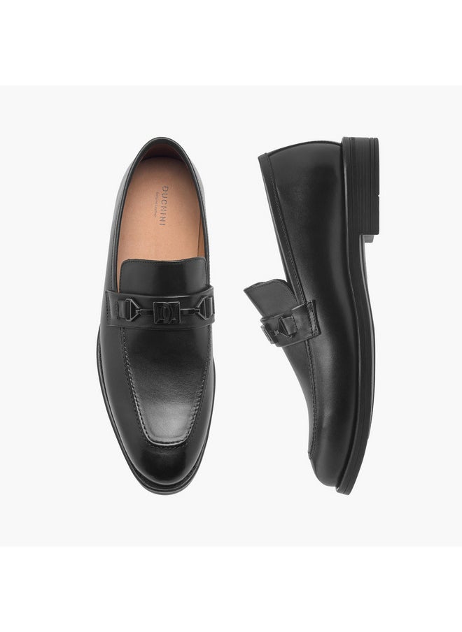 Men's Buckle Detail Slip-On Shoes