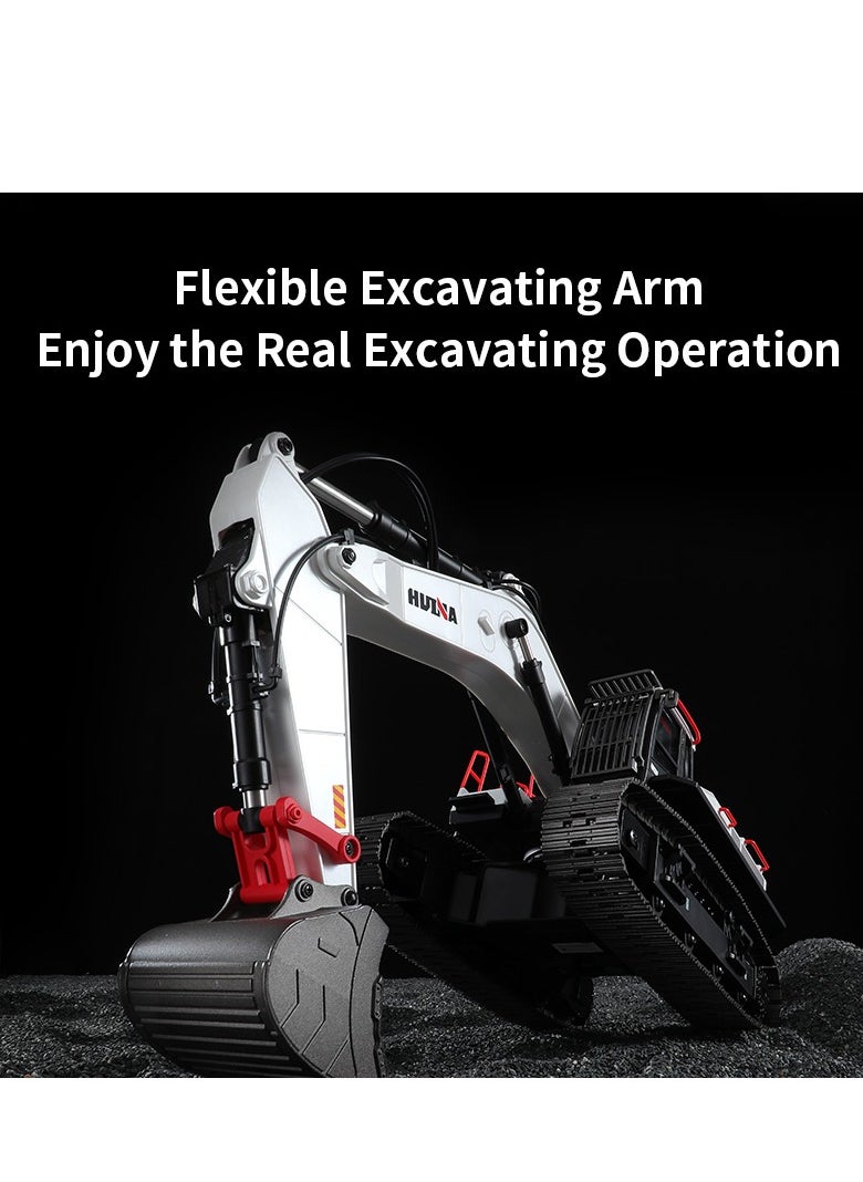 TOUCAN RC HOBBY 1/14 HUINA RC Metal Excavator Model 1594 Radio Light Battery 22CH Sound