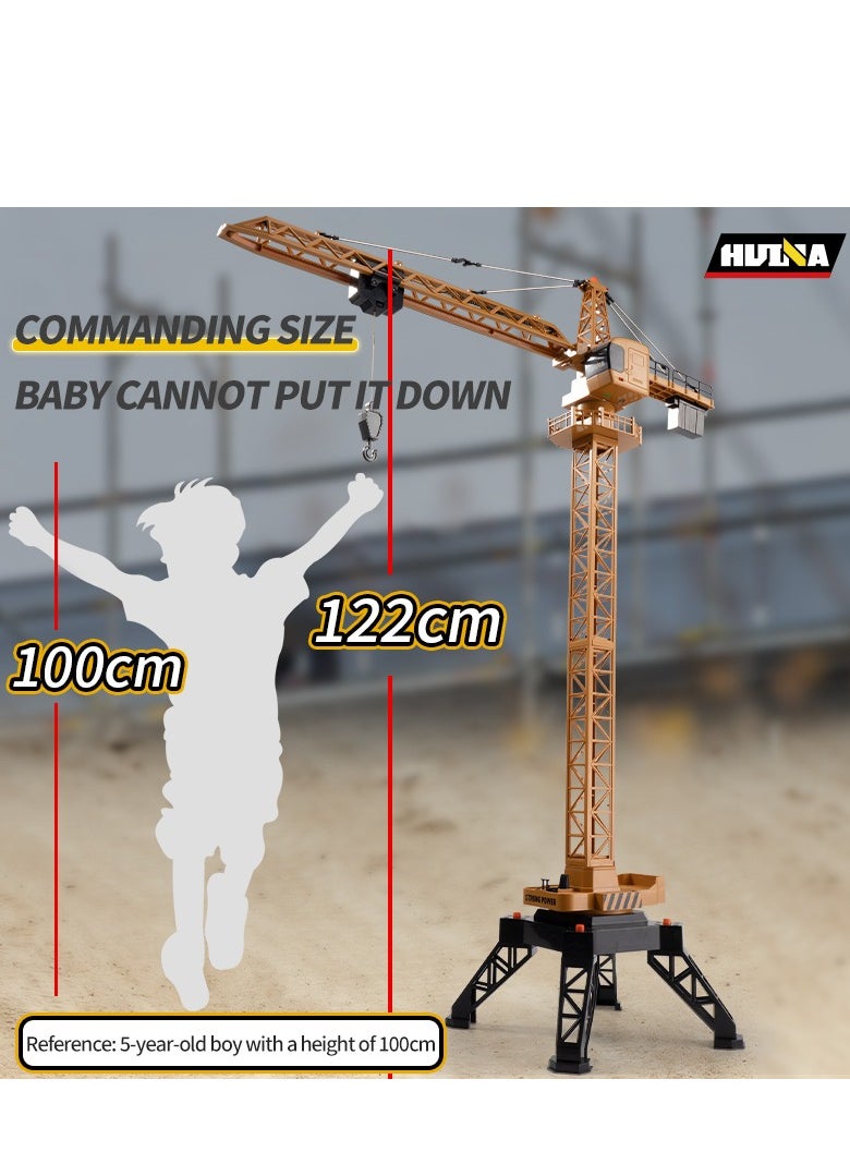 Toucan RC Hobby HUINA Toys 1585 RC 1/14 12CH Lifting Tower Crane Model 2.4G Radio Battery