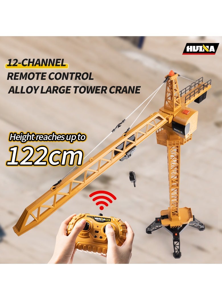 Toucan RC Hobby HUINA Toys 1585 RC 1/14 12CH Lifting Tower Crane Model 2.4G Radio Battery