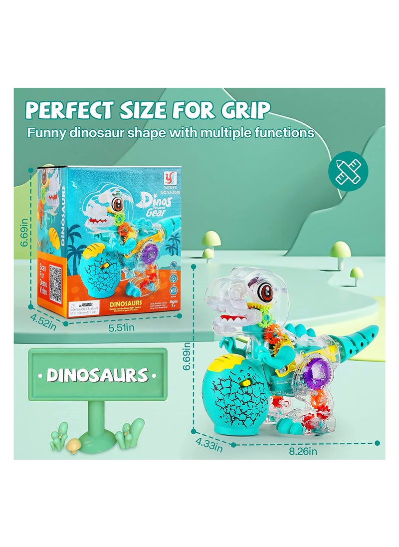 BrainGiggles Musical Dinosaur Toy Moving Gears with Flashing Lights for Kids