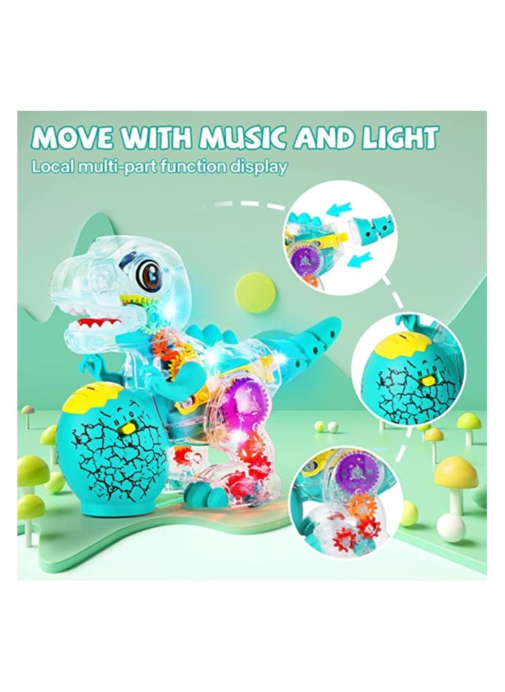 BrainGiggles Musical Dinosaur Toy Moving Gears with Flashing Lights for Kids
