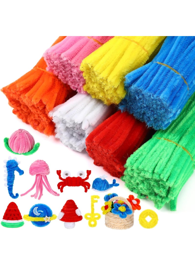 Just Flowers 700 Pc pipe cleaner for craft flower 7 Colors Pipe Cleaner for Flower Making Craft Business DIY School Projects Chennile Stems for Creative DIY Hobby Halloween Decor