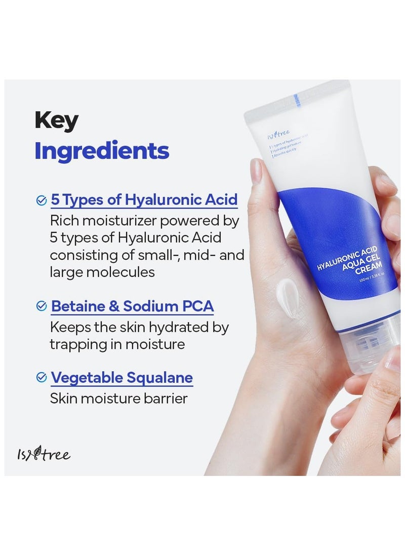 Hyaluronic Acid Aqua Gel Cream 2.71 fl.oz. (80ml) Night Cream, Day Cream, Deep Moisturizing, Skin Protection, Sebum Control, Smoothing |