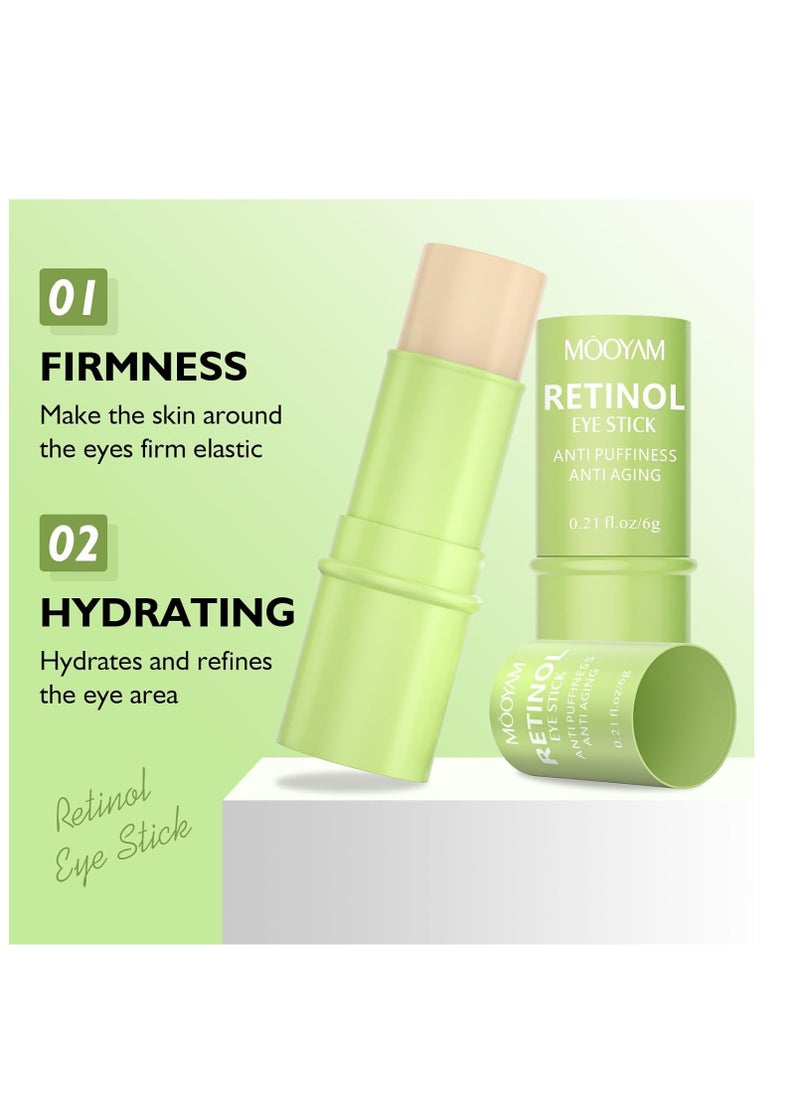 Retinol Eye Stick Retinol Eye Cream Brightening Eye Balm Reduces Fine Lines and Dark Circles Visible Results Anti-Wrinkle Hydrating Eye Stick in 3-4 Weeks