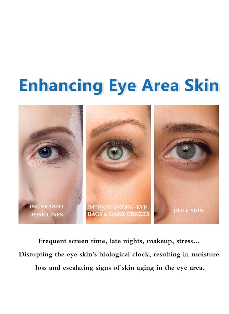 3 Pack Anti-Wrinkle Eye Cream with Caffeine & Peptides - Reduces Dark Circles & Puffiness, Improves Skin Texture (Each 0.529oz | 15g)