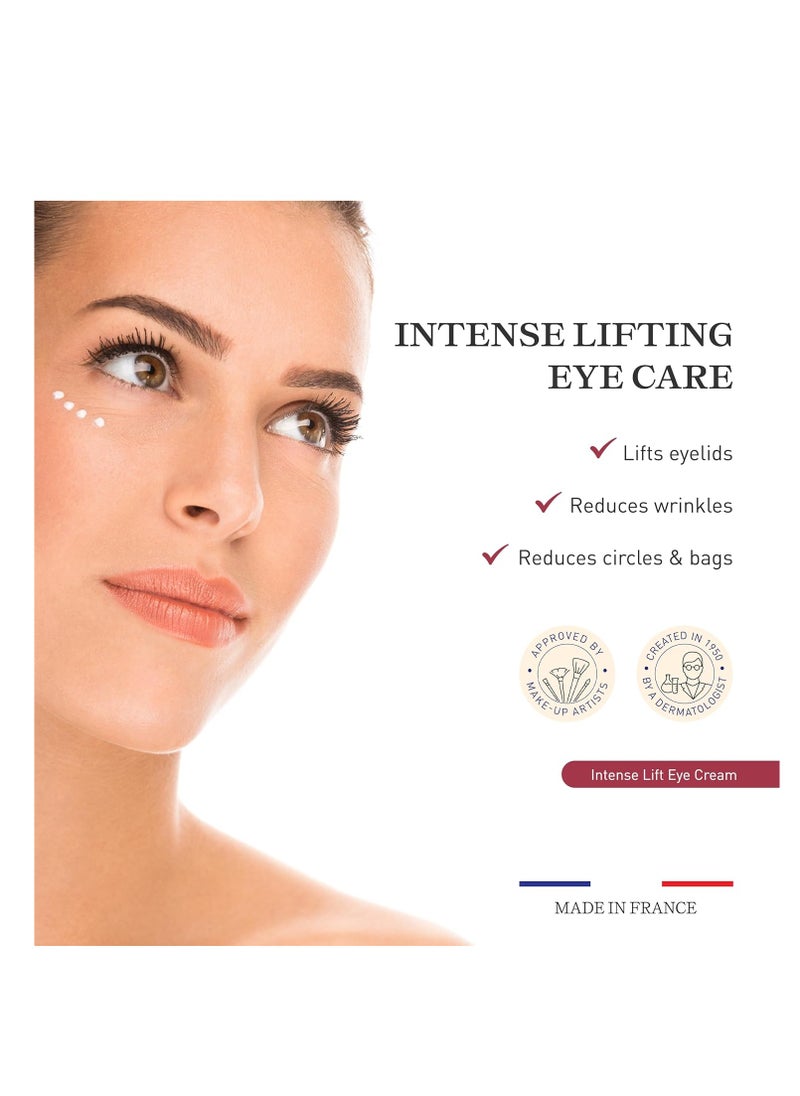 Embryolisse Intense Lift Eye Cream. Lifts Eyelids, Reduces Wrinkles, Circles, And Bags. Targeted Anti-Aging Treatment With Hyaluronic Acid 0.5 fl.oz.