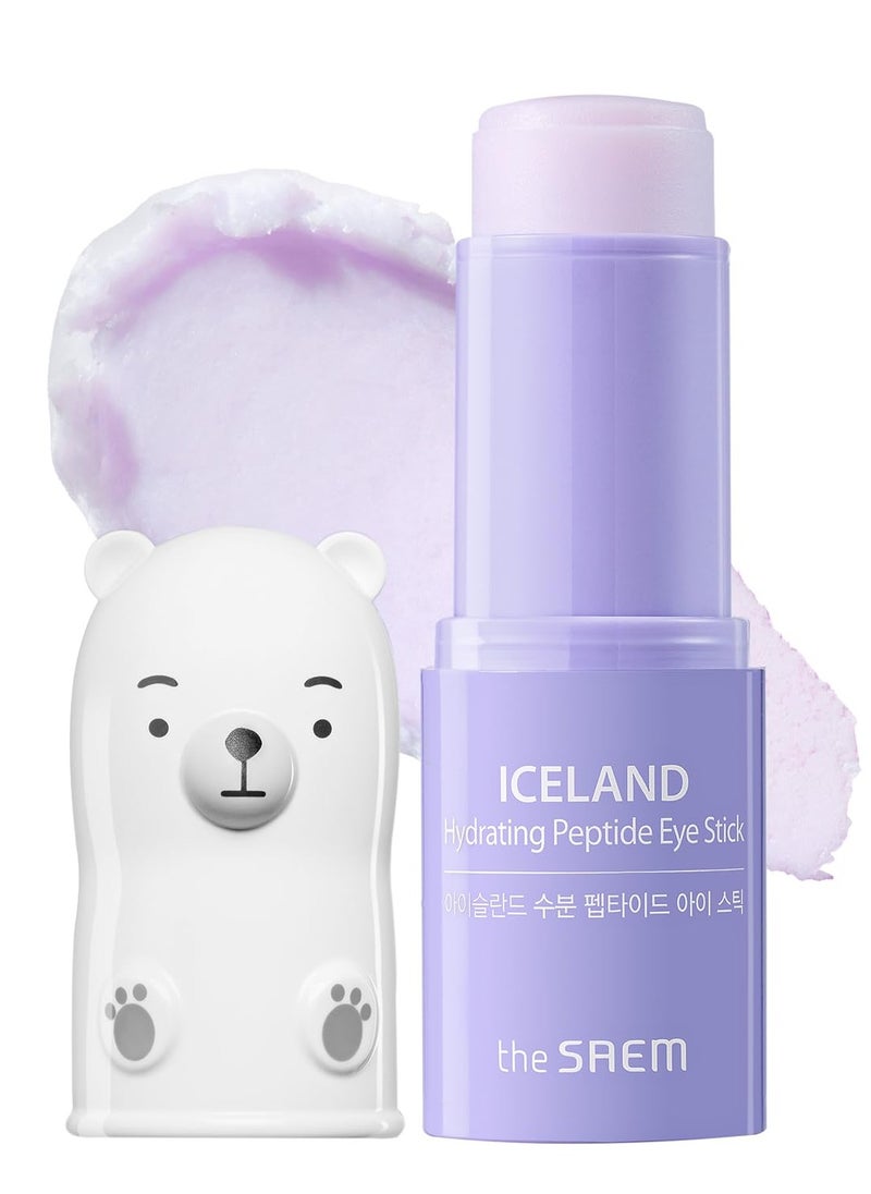 THESAEM Iceland Hydrating Peptide Eye Stick 0.24oz - Elasticity, Cooling, Moisturizing Eye Balm for Loose Skin – Under Eye Treatment - Balm to Smooth Skin Texture - Daisy Flower Scent