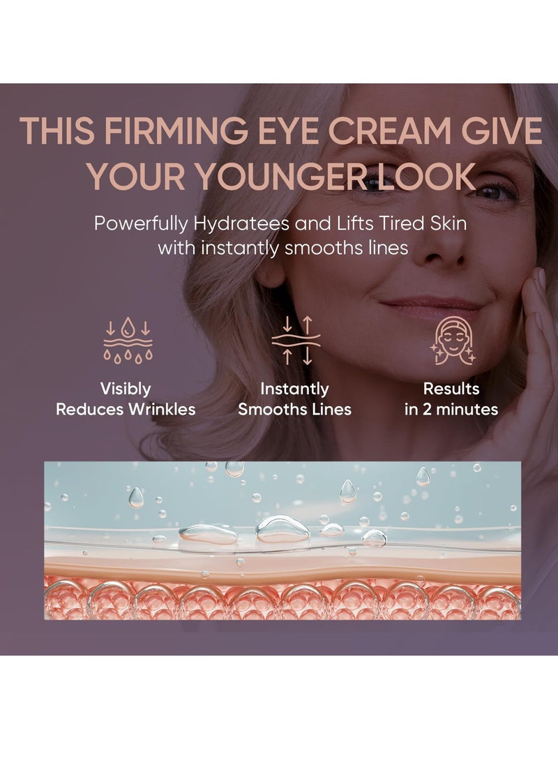 Instant Rapid Wrinkle Eye Cream: Temporary Effects Firm & Lift Under Eye Bags and Reduction Puffiness and Remover Dark Circles - 60 Second Tightener 30mL