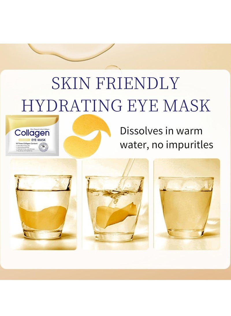 Collagen Eye Cream Anti Aging & 7PCS Eye Masks - Eye Cream for Puffiness and Bags Under Eyes - Under Eye cream for Dark Circles - Nourishing & Firming Eye Mask - Eye Bags Treatment for Women