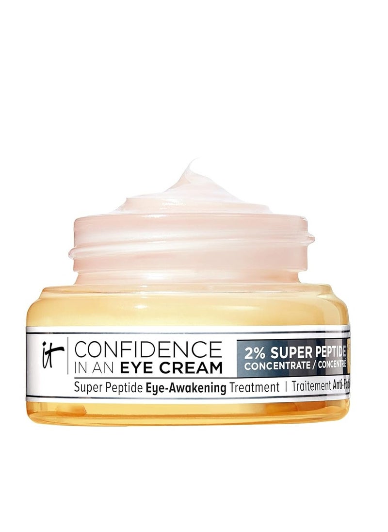 IT Cosmetics Confidence in an Eye Cream, Anti Aging Eye Cream for Dark Circles, Crow's Feet, Lack of Firmness & Dryness, 48HR Hydration with 2% Super Peptide Concentrate, for Day + Night