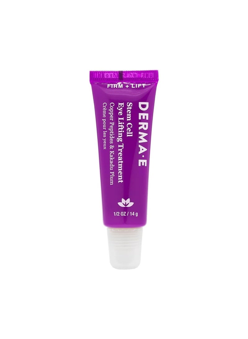Derma E Stem Cell Lifting Eye Treatment – Multi Action Firming and Tightening Under Eye and Upper Eyelid Cream - Hydrating and Revitalizing Moisturizer, 0.5oz