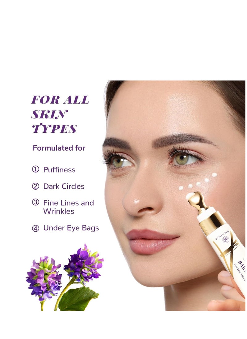 ANAI RUI Caffeine Bakuchiol Firming Eye Cream, Retinol & Peptide Eye Cream for Dark Circles, Puffiness, Wrinkles, Bakuchiol Alternative Retinol Eye Moisturizer for Under-Eye Skin Repair 0.5 FL OZ