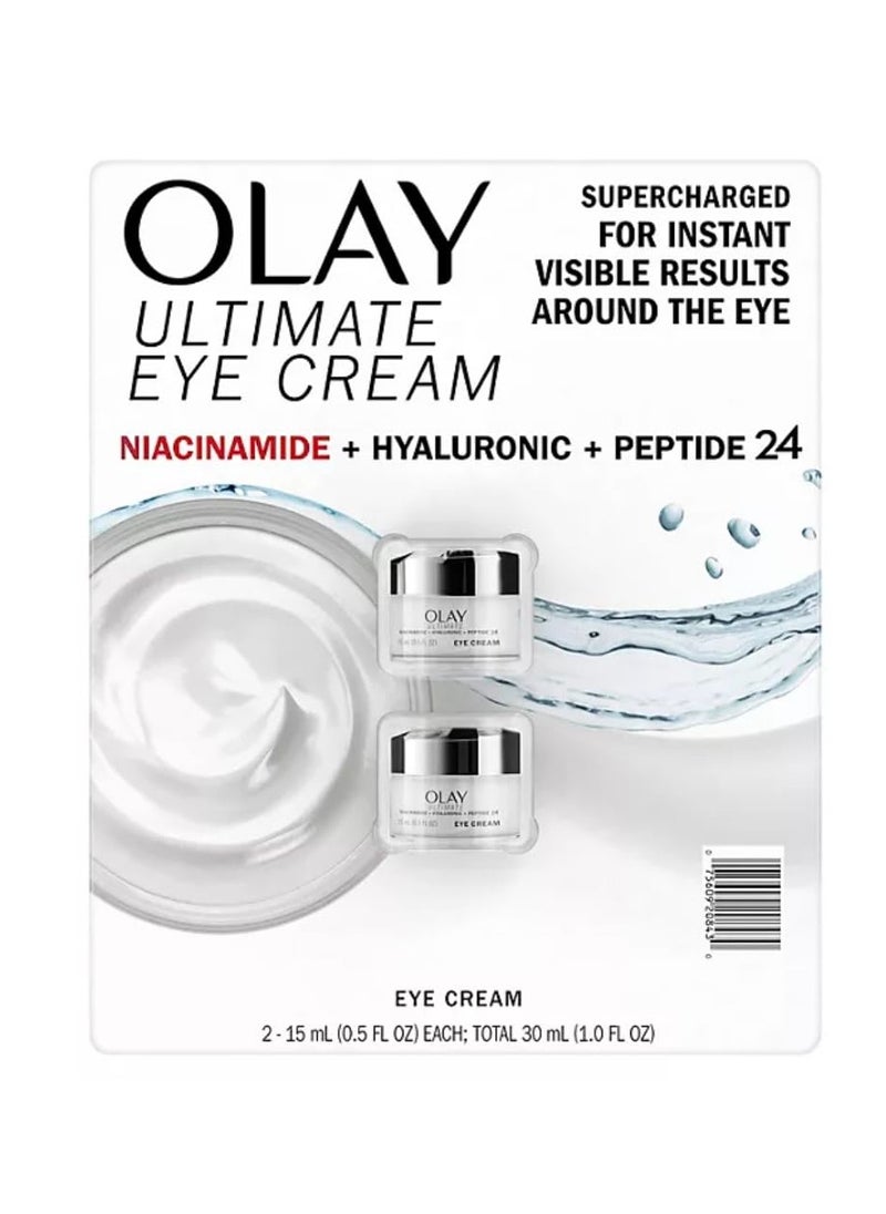 Olay Ultimate Niacinamide + Hyaluronic + Peptide Eye Cream (0.5 fl. oz., 2 pk.)