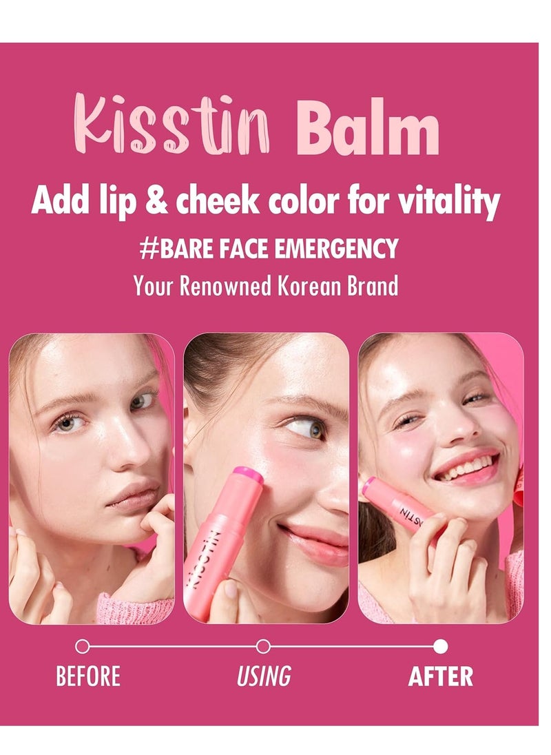 KAHI BALM SERIES | Kisstin Balm Stick - Skin-Refining Face Balm Moisturizer & Makeup Stick | Nourishing Beauty Balm Moisturizer Stick | Multi-use Face Balm Stick | Makeup-enhancing Glow Balm (0.32 oz)