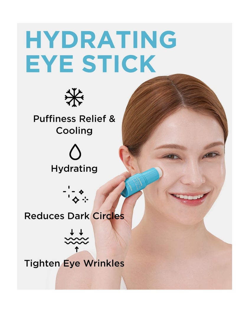 The SAEM Iceland Hydrating Eye Stick 0.24oz - Cooling Eye Balm for Dark Circles and Puffiness – Under Eye Treatment - Reduce Wrinkles and Moisturizing - Minimize Dark & Puffy Eyes - Aqua Scent