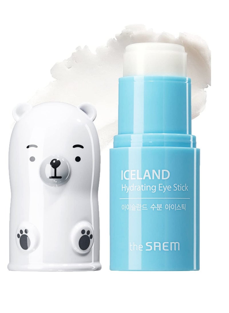 The SAEM Iceland Hydrating Eye Stick 0.24oz - Cooling Eye Balm for Dark Circles and Puffiness – Under Eye Treatment - Reduce Wrinkles and Moisturizing - Minimize Dark & Puffy Eyes - Aqua Scent