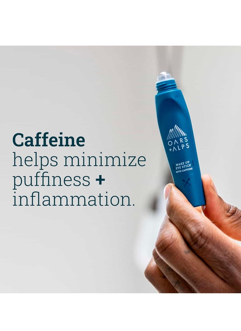 Oars + Alps Wake Up Eye Roller and Eye Depuffer, Dermatologist Tested Skin Care Infused with Caffeine and Aloe Vera, TSA Friendly, 0.5 Oz