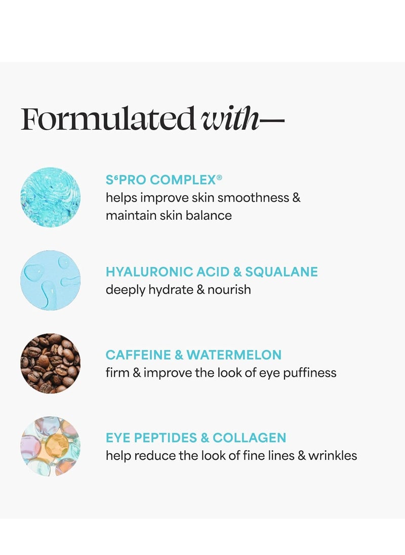 TULA 24-7 Power Swipe Hydrating Eye Balm | Dark Circle Treatment, Instant Brightening, Portable | 0.23oz