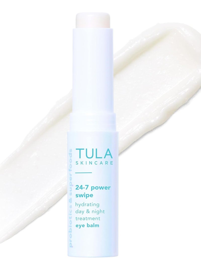 TULA 24-7 Power Swipe Hydrating Eye Balm | Dark Circle Treatment, Instant Brightening, Portable | 0.23oz