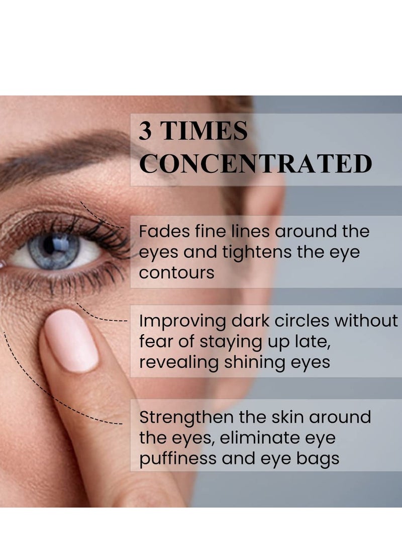 Anti Wrinkle Eye Cream for Dark Circles & Puffiness with Peptides and Niacinamide that Reduces Eye Bags, Crow's Feet, Fine Lines & Sagginess - Natural Under Eye Cream for Wrinkles - Eye Serum 15ML