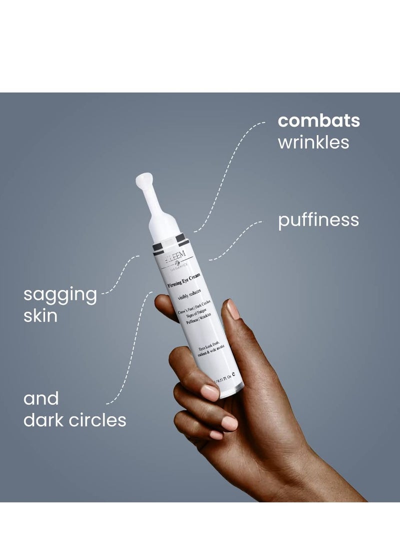 Anti Wrinkle Eye Cream for Dark Circles & Puffiness with Peptides and Niacinamide that Reduces Eye Bags, Crow's Feet, Fine Lines & Sagginess - Natural Under Eye Cream for Wrinkles - Eye Serum 15ML