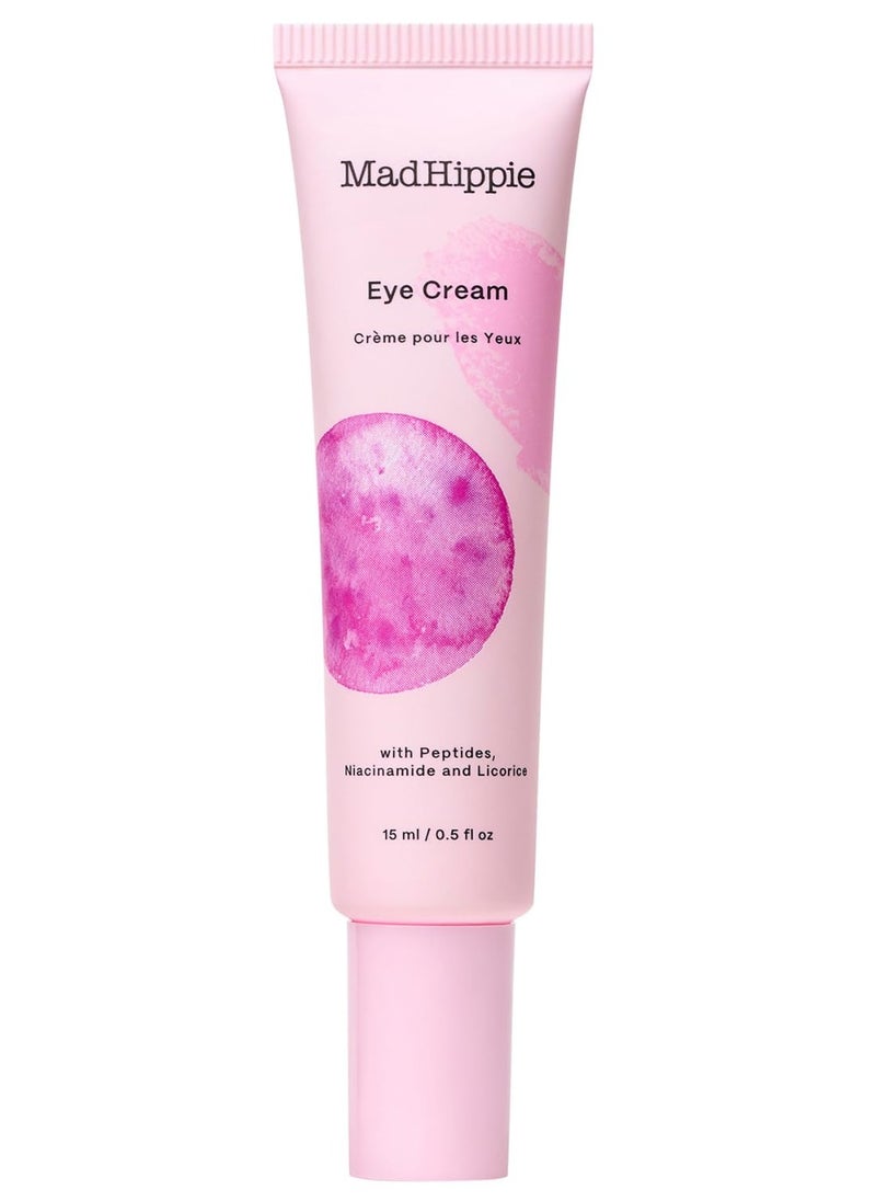 Mad Hippie Eye Cream - Anti-Aging Under Eye Cream for Dark Circles and Puffiness with Niacinamide, Peptides, Kakadu Plum & Licorice, Eye Treatment with Skin-Brightening Vitamin C, 0.5 Oz