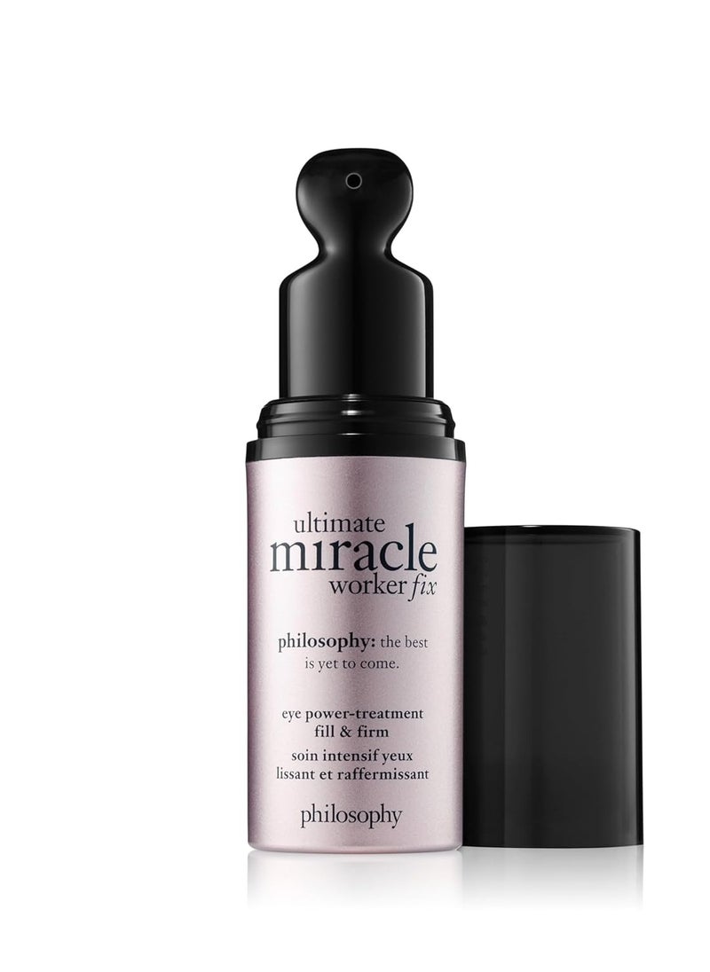 philosophy ultimate miracle worker power treatment fill & firm eye cream- with retinol & soy extract - creates a notably smoother and more youthful-looking appearance -0.5 fl oz