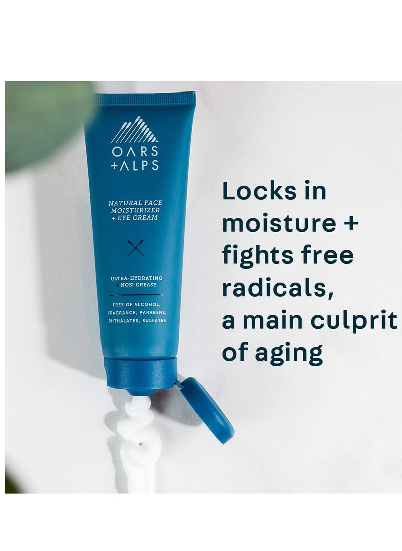 Oars + Alps Face Moisturizer and Eye Cream, Easter Basket Stuffer, Hydrates Skin with Shea Butter and Jojoba Oil, Anti Aging, Vegan and Gluten Free
