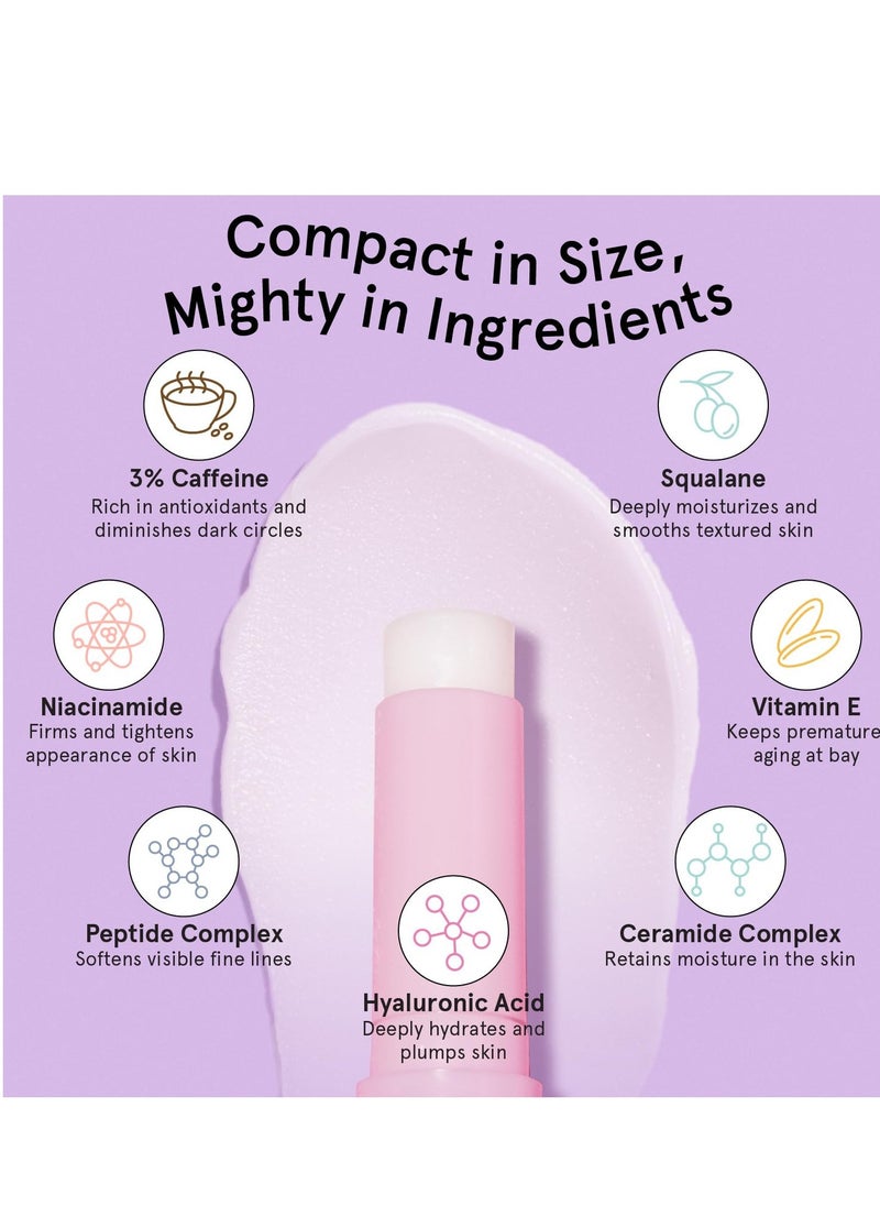 grace & stella Under Eye Brightener Balm Stick - Caffeine Eye Cream for Dark Circles, Puffiness, Wrinkles - Moisturizer Stick with Niacinamide, Hyaluronic Acid, Peptides - Vegan Skincare (0.13oz/3.5g)