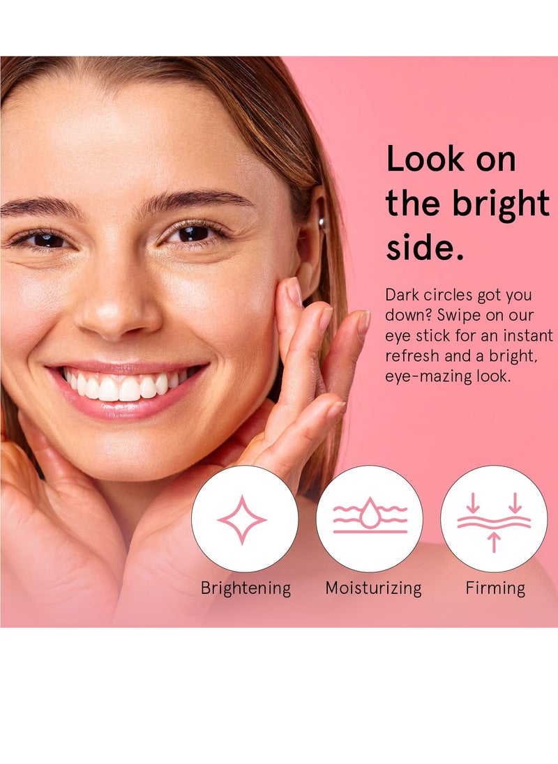 grace & stella Under Eye Brightener Balm Stick - Caffeine Eye Cream for Dark Circles, Puffiness, Wrinkles - Moisturizer Stick with Niacinamide, Hyaluronic Acid, Peptides - Vegan Skincare (0.13oz/3.5g)