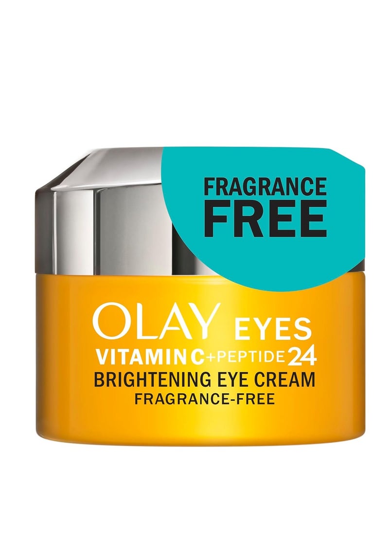 Olay Vitamin C + Peptide 24 Eye Cream, Fragrance-Free, 0.5 oz