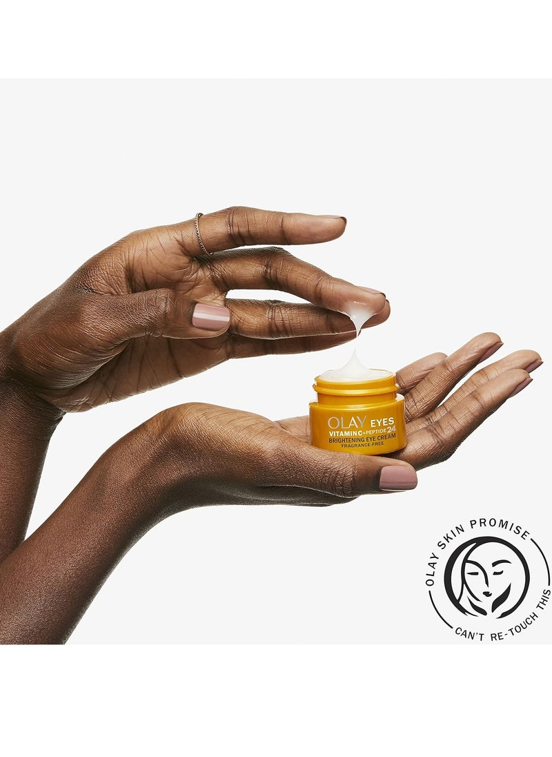Olay Vitamin C + Peptide 24 Eye Cream, Fragrance-Free, 0.5 oz