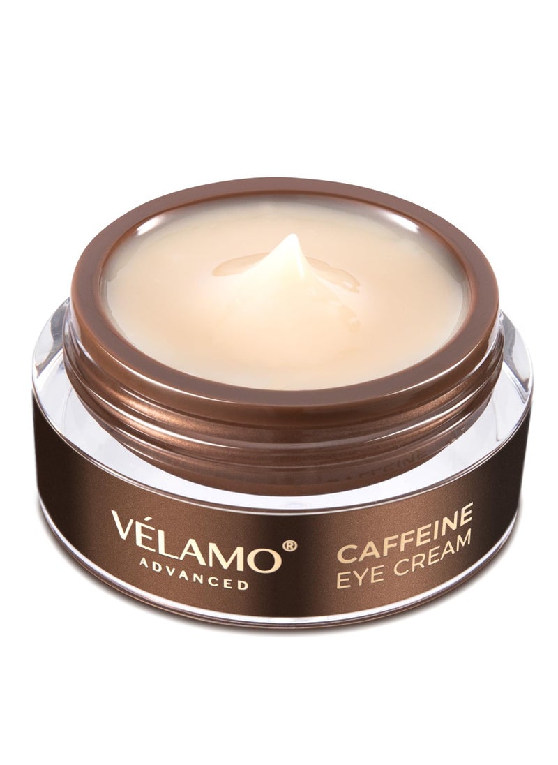 VELAMO ADVANCED Caffeine Eye Cream: for Dark Circles Puffiness Under Eye Bags Wrinkles Fine Lines 0.5 OZ/15g