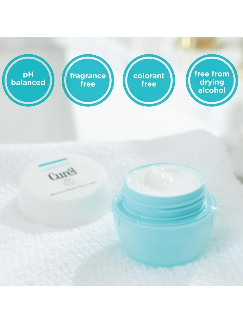Curel Japanese Skin Care Moisturizer Repair Eye Cream, Under Eye Cream for Dry, Sensitive Skin, Fragrance Free & pH Balanced, 0.8 Oz