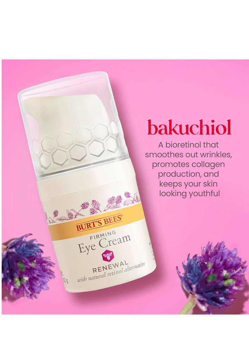 Burt's Bees Renewal Firming Eye Cream With Natural Retinol Alternative, Reduces Appearance of Lines, Wrinkles, Under-Eye Circles and Crow's Feet, 99 Percent Natural Origin Skin Care, 0.5 oz. Bottle