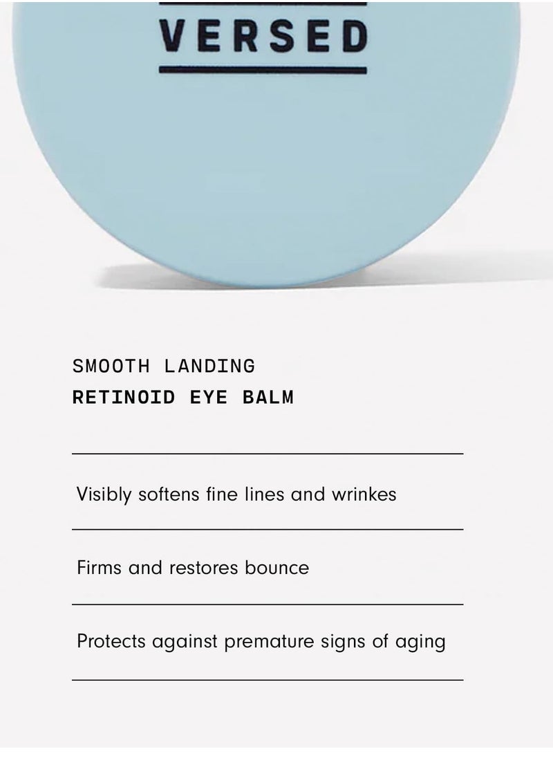 Versed Smooth Landing Advanced Retinoid Eye Balm - Anti-Aging Eye Cream with Granactive Retinoid for Crow's Feet, Under Eye Bags & Dark Circles - Nightly Moisturizing Eye Firming Cream (0.42 oz)