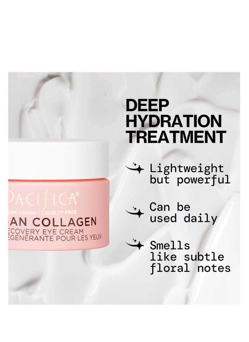 Pacifica Beauty, Vegan Collagen Overnight Recovery Eye & Face Cream, Hyaluronic Acid, Caffeine, Vitamin C & E, Hydrating & Moisturizing Skin Care for Aging and Dry Skin, 15ml - 0.5 fl oz
