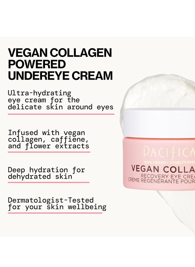 Pacifica Beauty, Vegan Collagen Overnight Recovery Eye & Face Cream, Hyaluronic Acid, Caffeine, Vitamin C & E, Hydrating & Moisturizing Skin Care for Aging and Dry Skin, 15ml - 0.5 fl oz