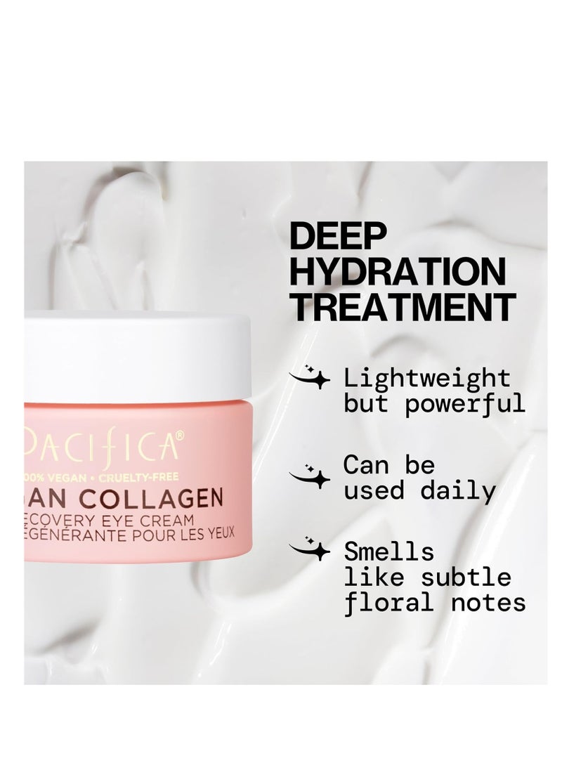 Pacifica Beauty, Vegan Collagen Overnight Recovery Eye & Face Cream, Hyaluronic Acid, Caffeine, Vitamin C & E, Hydrating & Moisturizing Skin Care for Aging and Dry Skin, 15ml - 0.5 fl oz